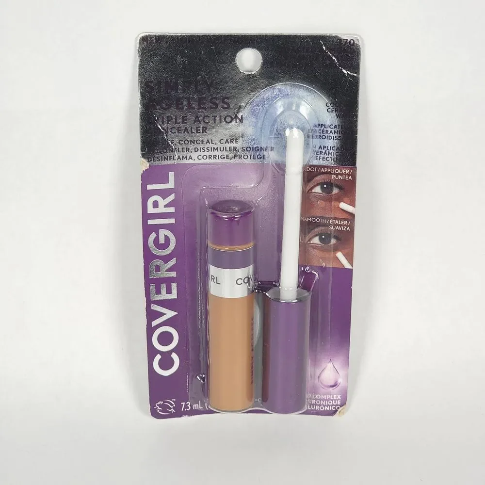 (2) Covergirl Simply Ageless Triple Action Concealer 370‎ Toasted Almond NEW